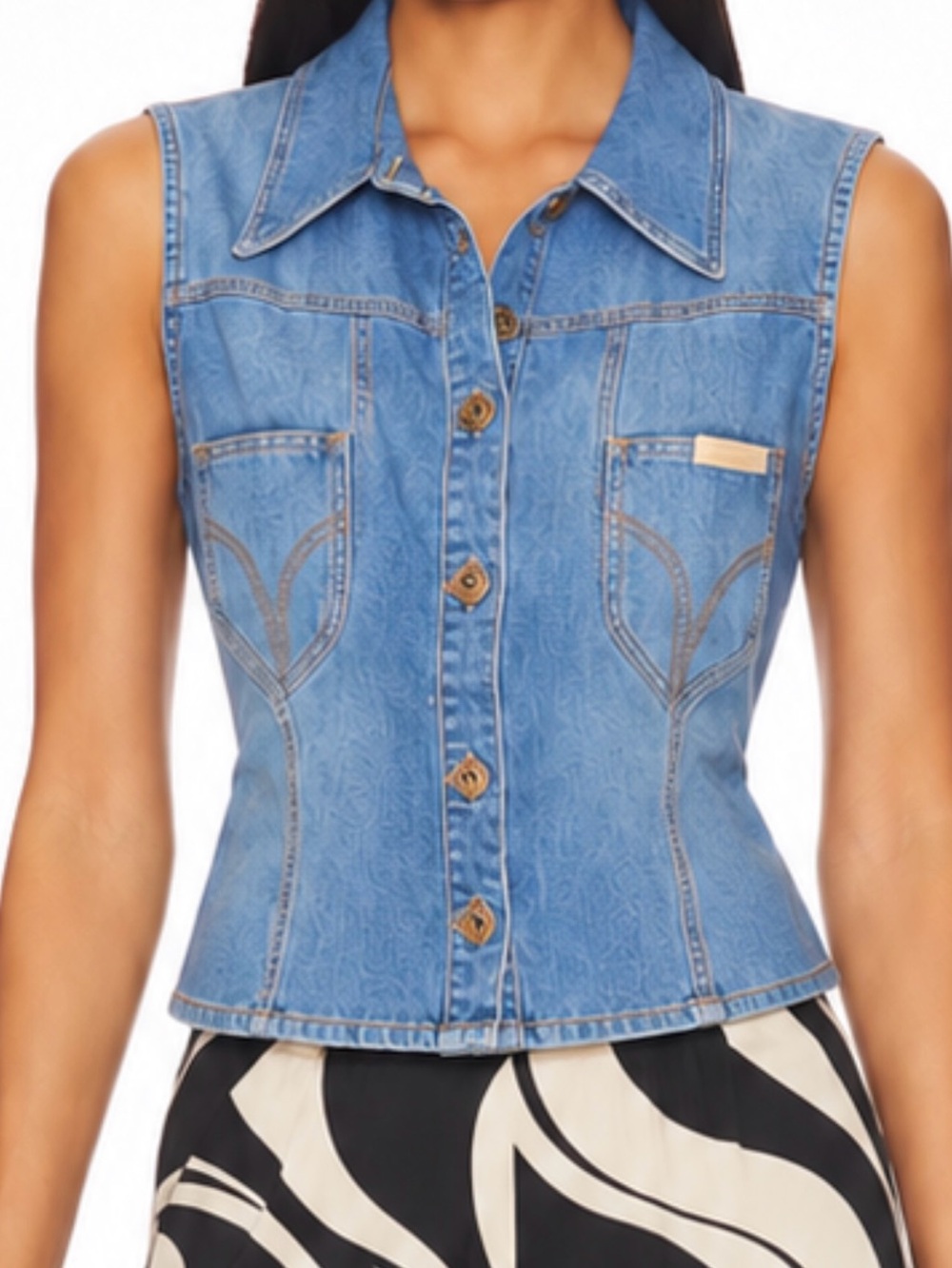 Dolce & Gabanna Denim Vintage Top - Picture 3 of 8